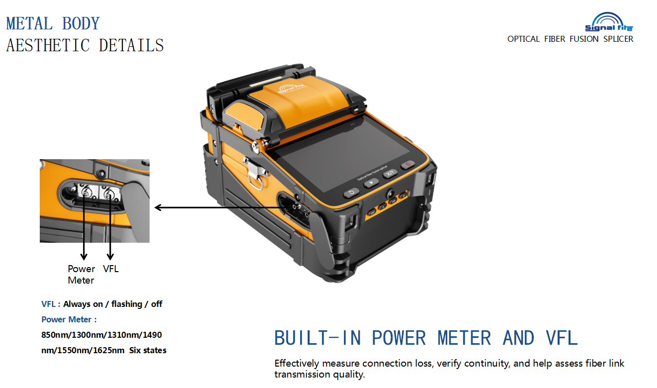 AI9 Multilanguage Automatic Six Motors Intelligent FTTH Fiber Optic Splicing Machine Optical Fiber Fusion Splicer