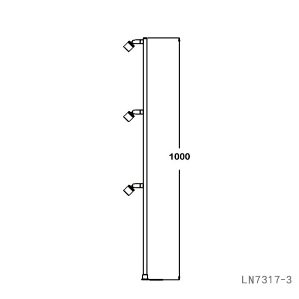 Recessed instal 2W3W led jewelry pole lights for cabinet