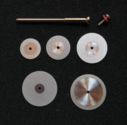 Dental lab Diamond disc diamond disks Double sided Fine grit cutting disc tool diameter 22mm thickness 020mm with mandr