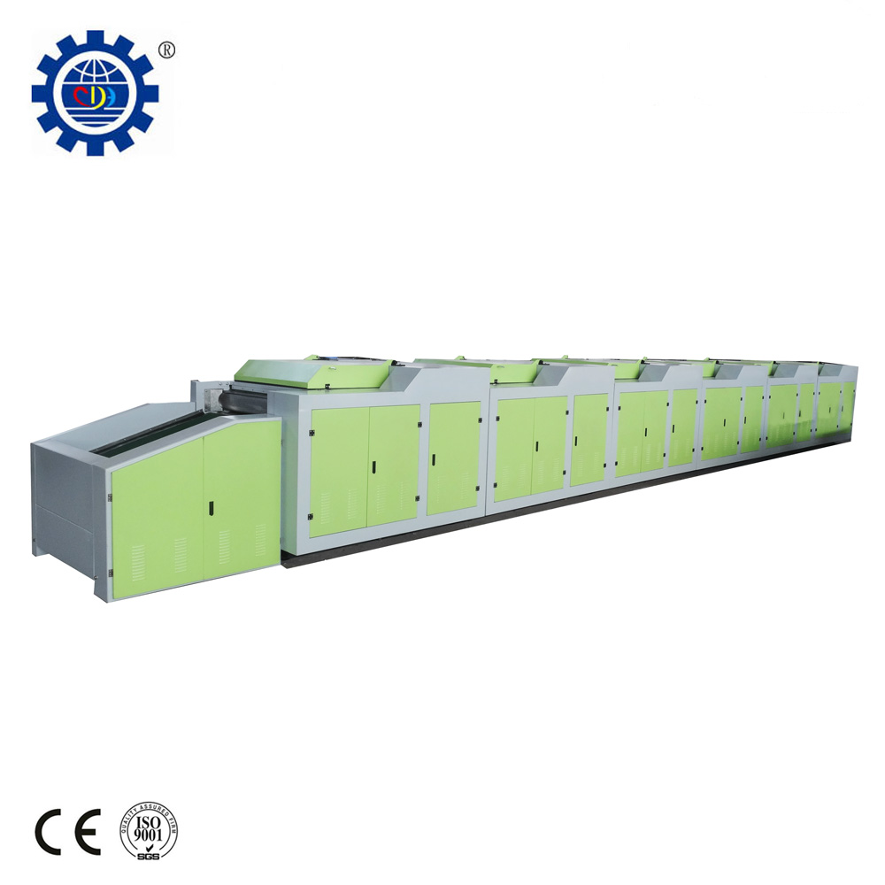 Fabric textile waste recycling machine
