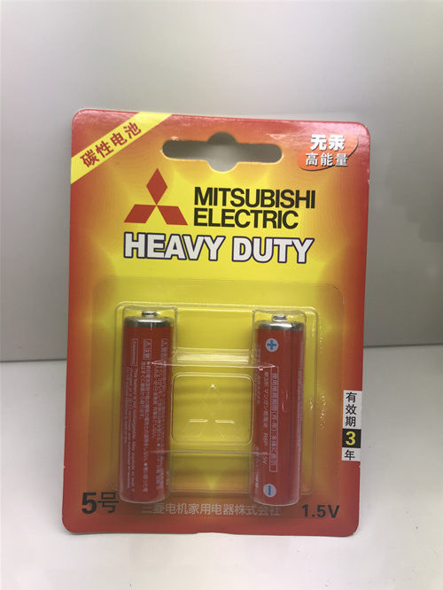 Mitsubishi R6 battery AA carbon zinc battery heavy duty battery FACTORY