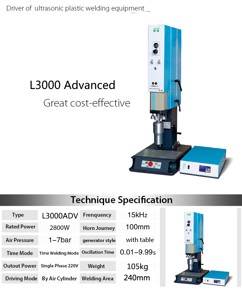 Lingke factory price K3000 series plastic ultrasonic welding machine