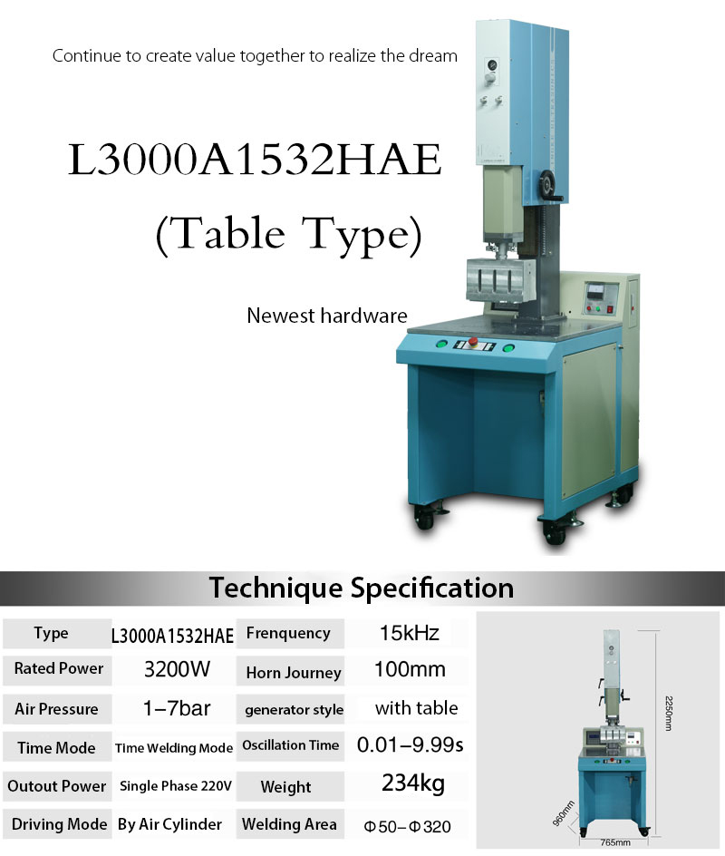 Lingke factory price K3000 series plastic ultrasonic welding machine