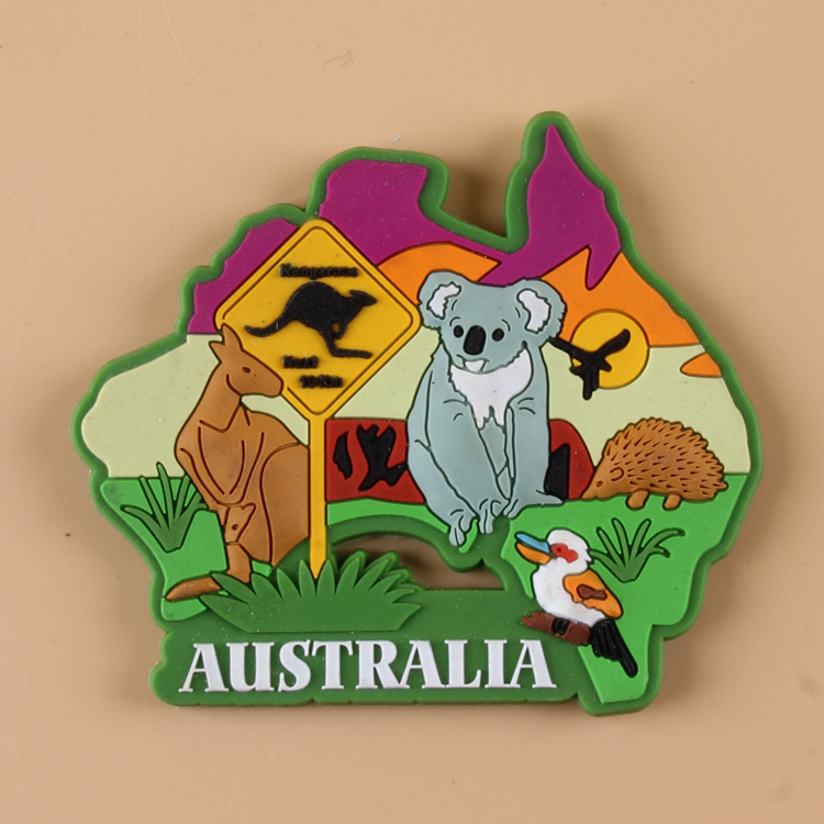 Soft PVC Fridge magnet Australia JapanEgypt Souvenir
