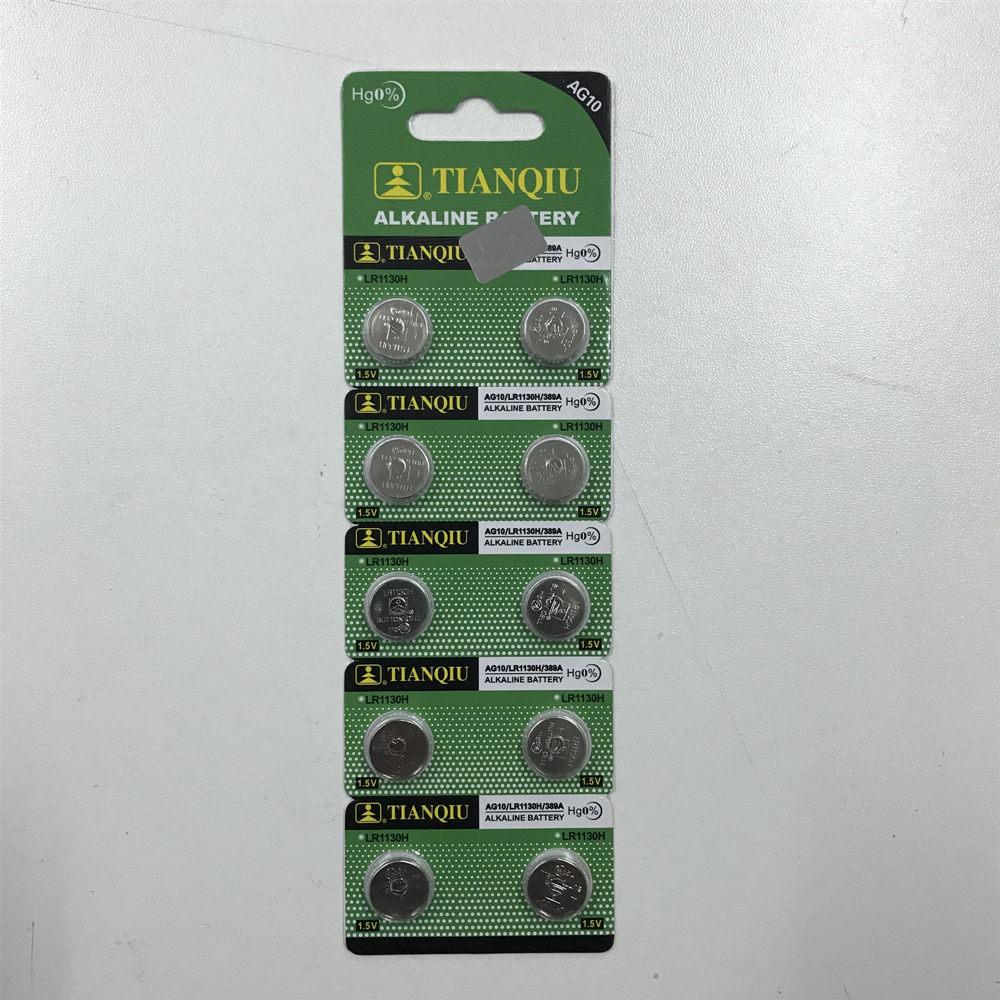 Tianqiu LR1130 Button Cell AG10 Watch Battery Factory