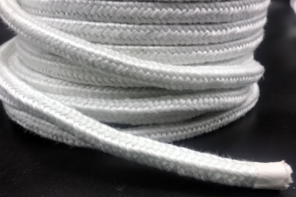 Braided Fiberglass Rope Custom made Glass Fiber Rope For Fireproof Color white