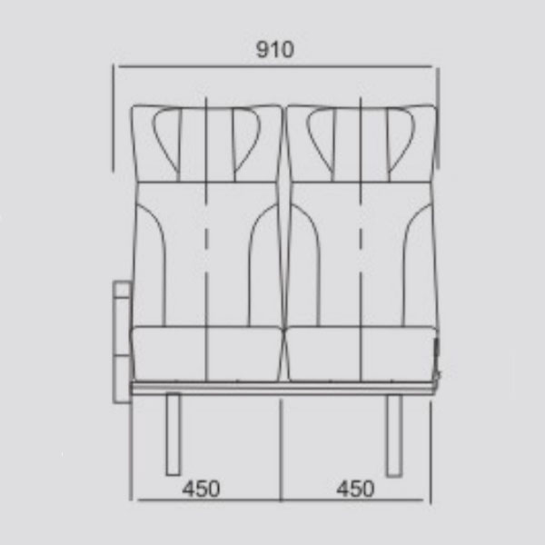 Bus Seat with High Quality in Fabric Materials