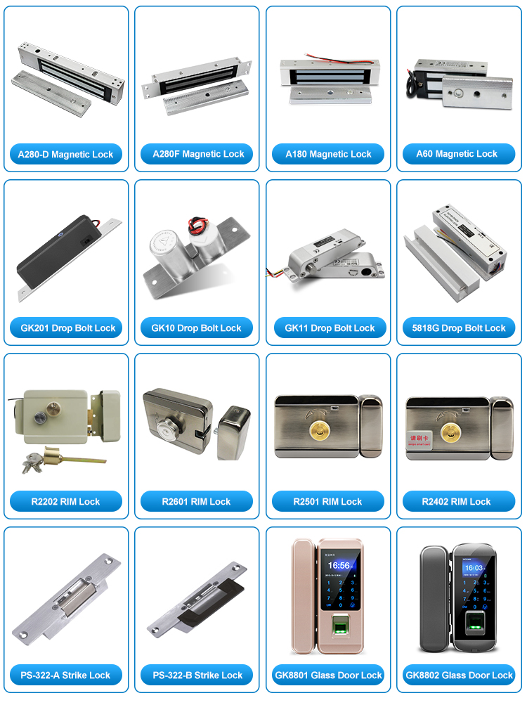 280KG Electronic Magnetic Lock Surface Mounted EM Lock with LED for Access Control System Optional Signal Feedback