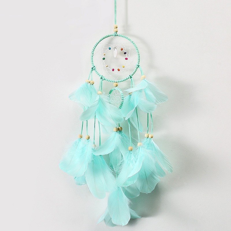 popular handmade indian dream catcher feather with led light home decoration