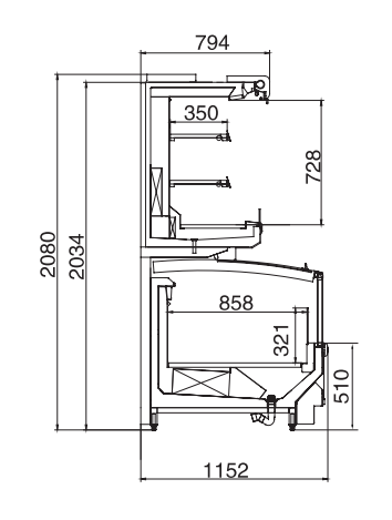 Supermarket DoubleTemperature Combine Cabinet