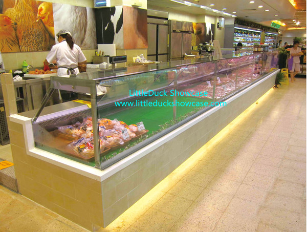 Commercial Glass Counter Display Showcase Refrigerator