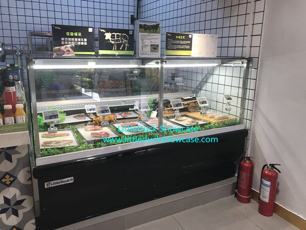 Commercial Glass Counter Display Showcase Refrigerator