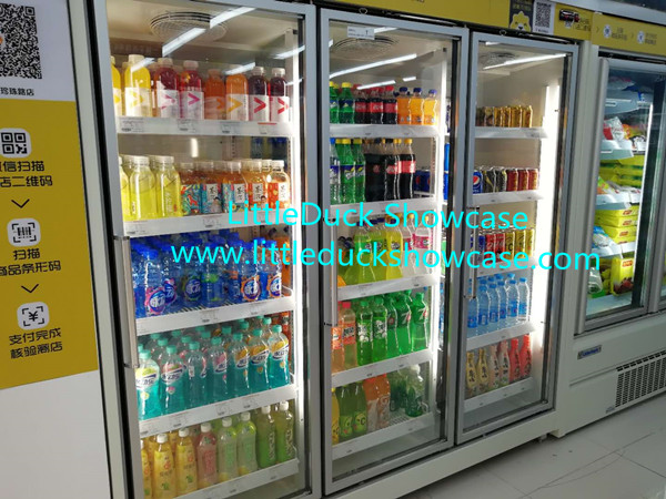 Convenient Store Supermarket Glassdoor Upright Chiller