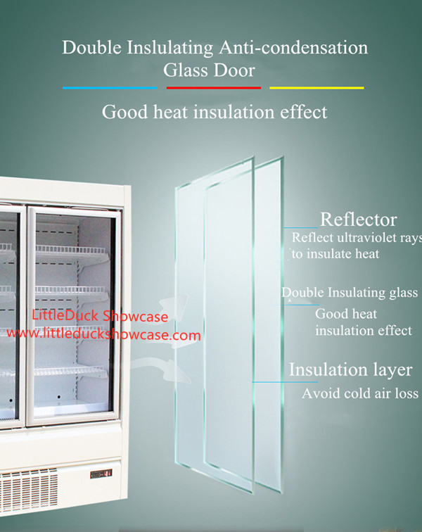 Convenient Store Supermarket Glassdoor Upright Chiller