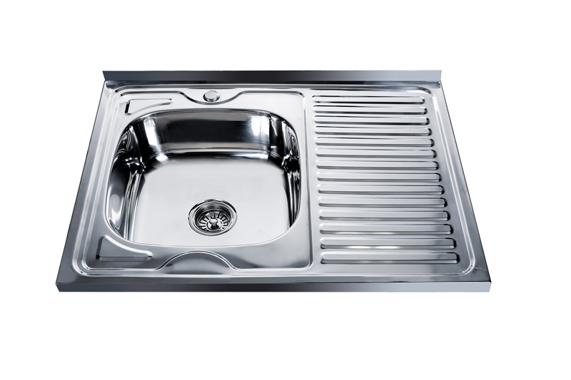 Kazakh hot sale electric plating square single bowl stainless steel sink