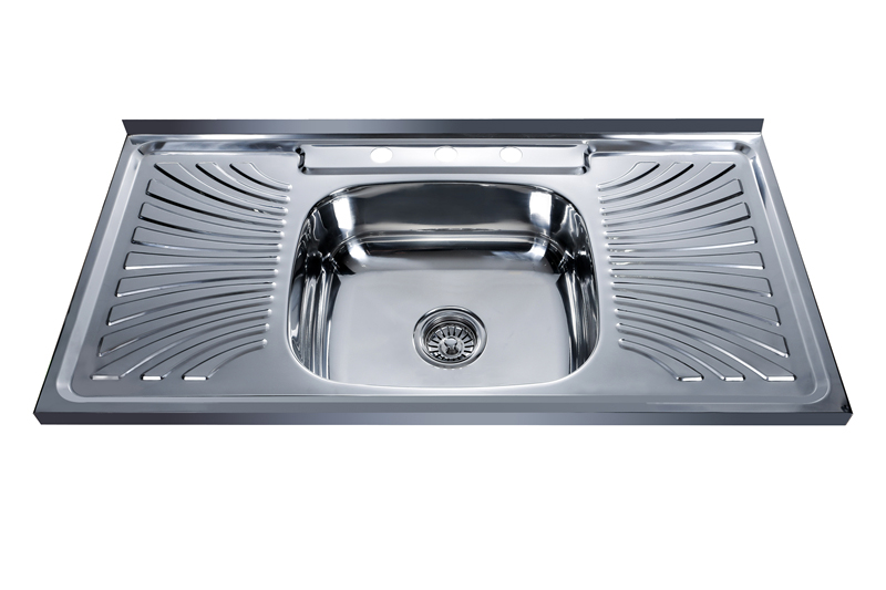Costa Rica hot sale satin single bowl stainless steel sink 10050