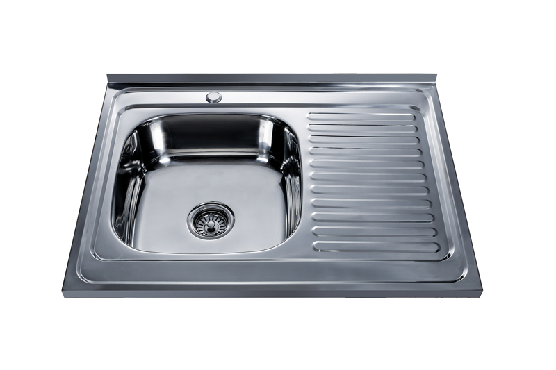 Kazakh hot sale electric plating square single bowl stainless steel sink