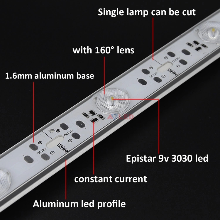 Good heat dissipation aluminum profile LED rigid bar for advertising outdoor light box