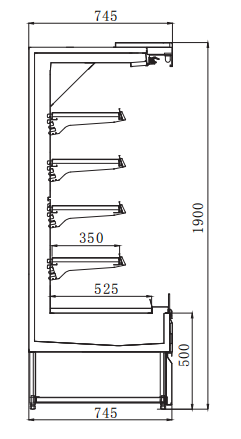 Plugin Chiller Refrigerated Display Cabinet