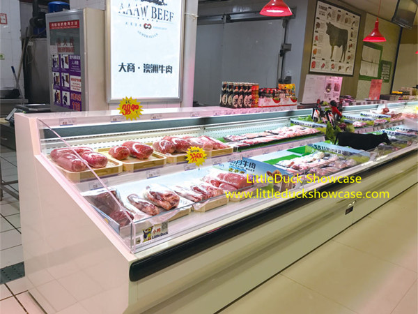 Supermarket Meat Display Freezer Service Counter Cabinet