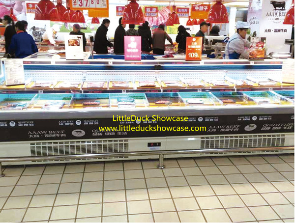 Supermarket Meat Display Freezer Service Counter Cabinet