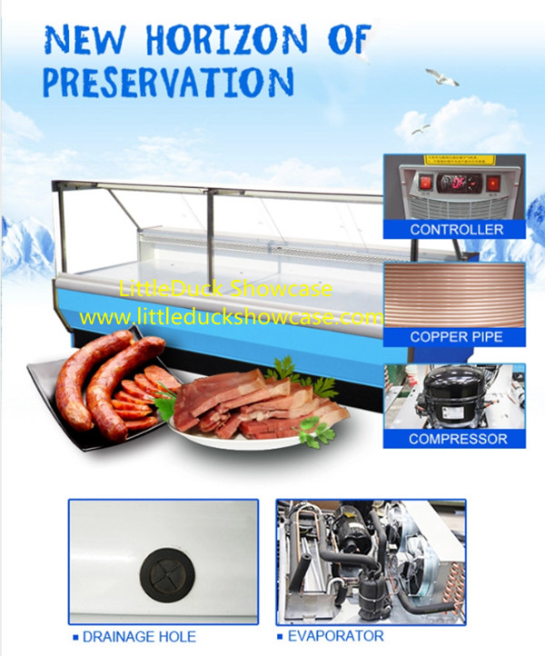 Supermarket Refrigerated Merchandiser Display Cabinet Heat Cabinet