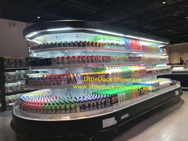 Supermarket Retail Island Refrigerated Display Cabinet