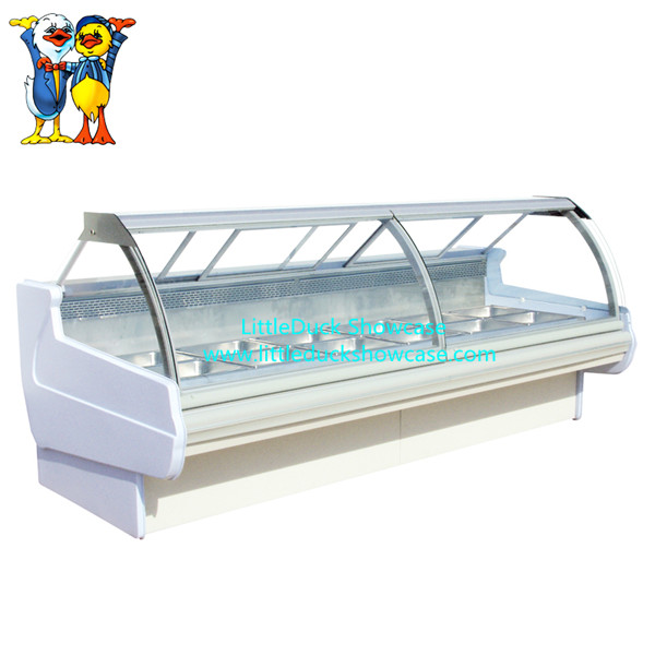 Supermarket Service Counter Hot Food Display Cabinet
