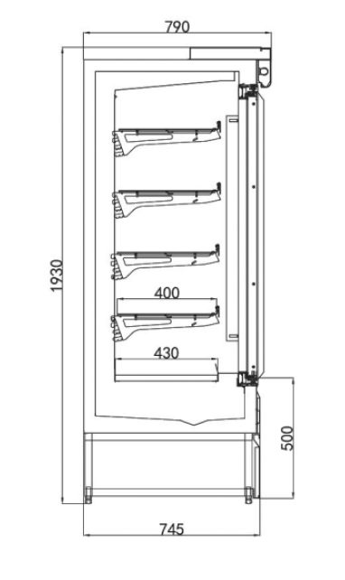 Supermarket Upright glass door freezer