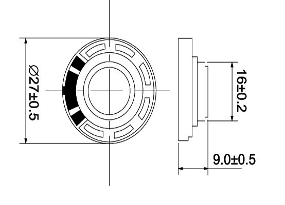 27 mm micro toy speaker manufacturer mylar speaker driver unit