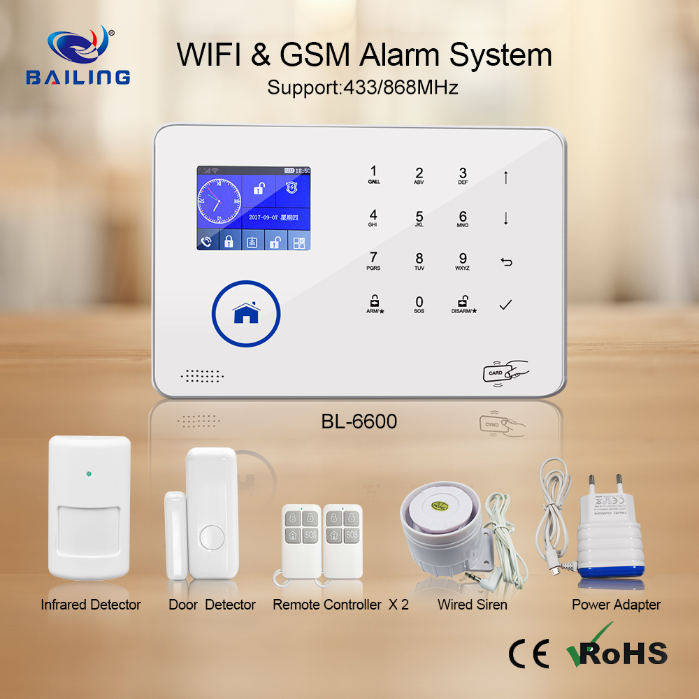 2019 New Arrival Smart WGSM3GWCDMA Home Alarm System with APP Ios and Android Bl6600 Alarm System