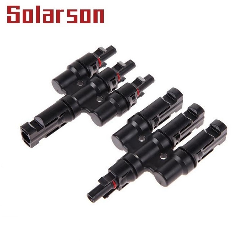 TUV CE 600V DC MC4 T Branch Solar Connector 3 in 1 Male Female