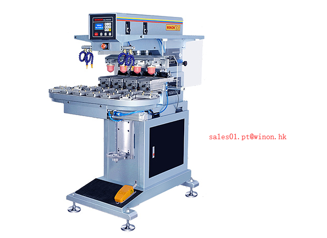 WN-117 Multi-Color Inkwell Pad Printer Rotary Type Printing Machine
