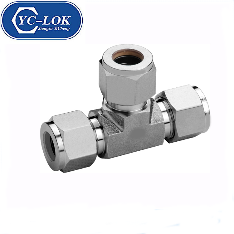 2019 China new style car carbon stainless steel oring tee tube fittings metric female tube jionts