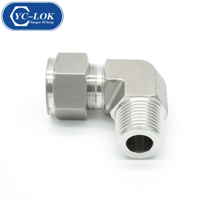 China supplier Metric 90 degrees elbow female adjustable bite type tube fittings