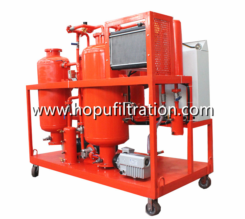 Vacuum Turbine Oil Purification Filtration Equipment lube oil purifier with online particle counter