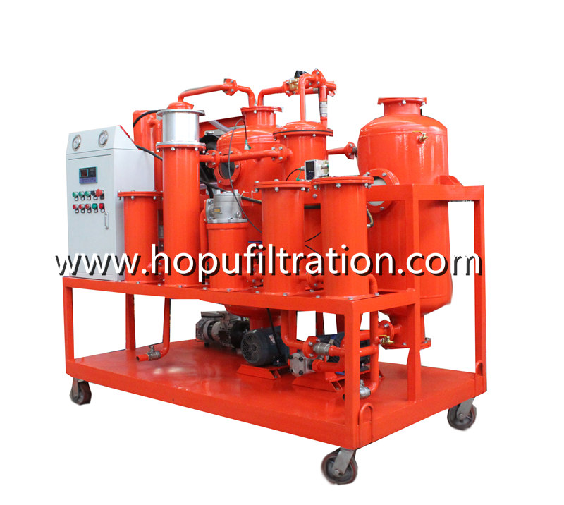 Vacuum Turbine Oil Purification Filtration Equipment lube oil purifier with online particle counter