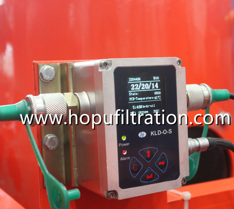 Vacuum Turbine Oil Purification Filtration Equipment lube oil purifier with online particle counter