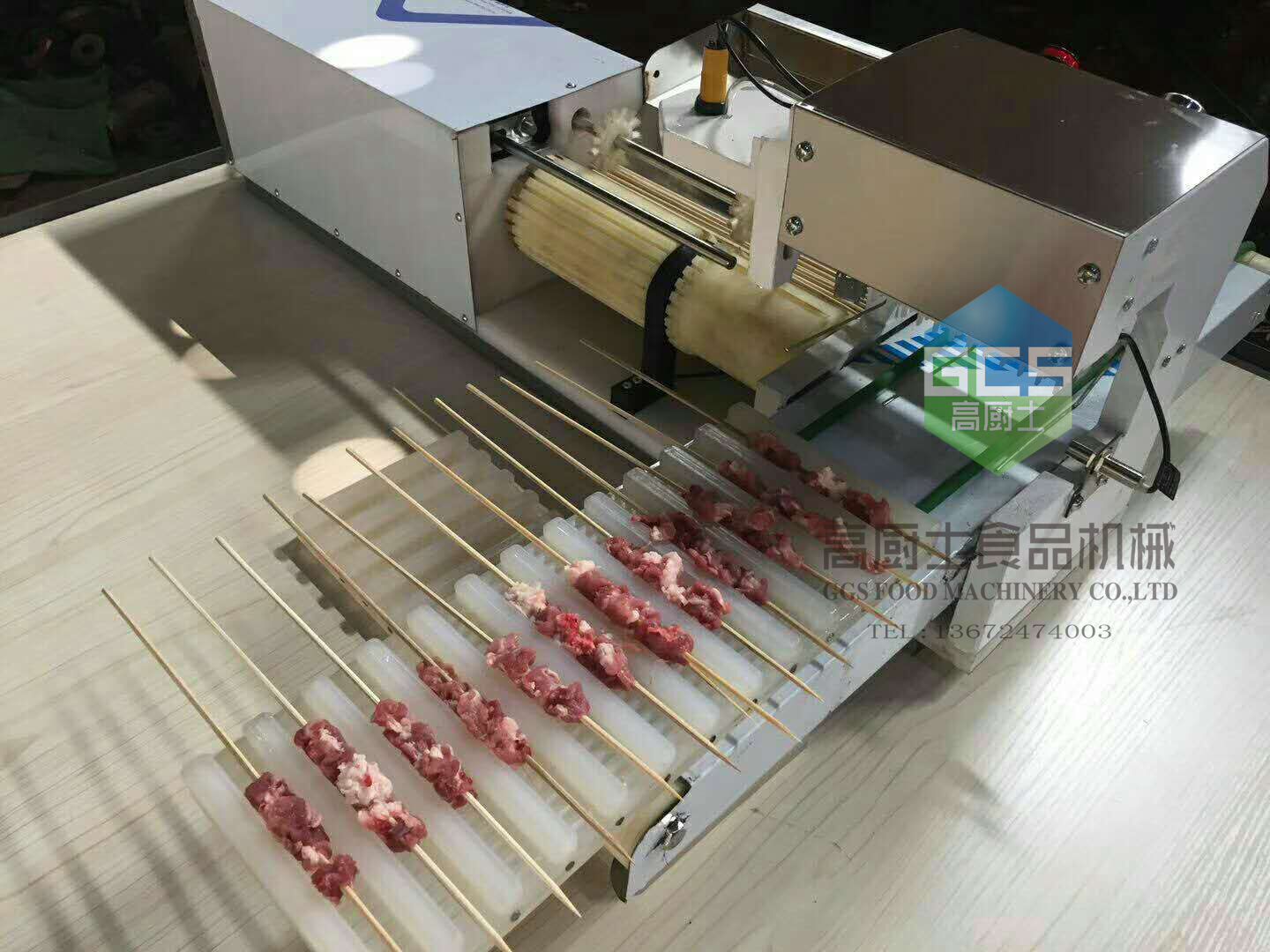 FullAutomatic Meat Wear mutton string machine Business Bbq Skewer Meat String machine