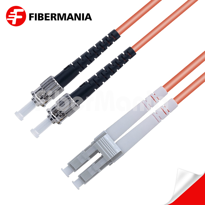 1m StUpcLCUpc Duplex 625125 Om1 Multimode Ofnr Fiber Optic Patch Cable 30mm Orange