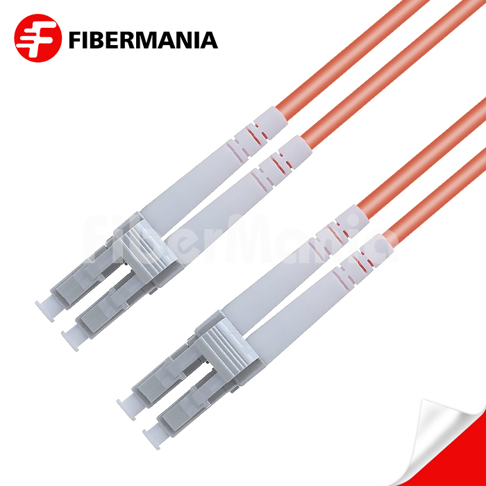 1m LCUpcLCUpc Duplex 625125 Om1 Multimode Ofnr Fiber Optic Patch Cable 30mm Orange