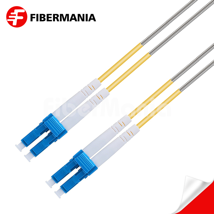 1m LCUpcLCUpc Duplex 9125 OS2 Single Mode Ofnr Armored Patch Cable 30mm Yellow 1m LCUpcLCUpc Duplex 9125 OS2 Single Mode Ofnr Armored Patch Cable 30mm Yellow