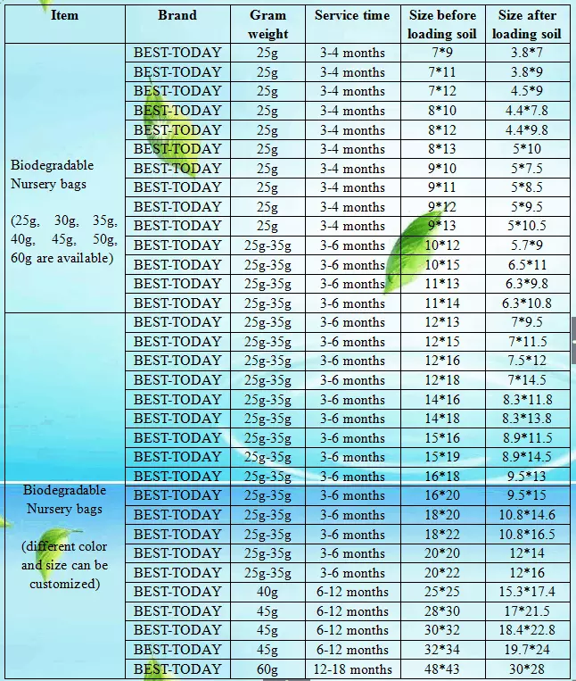 China Supplier Mothproof 100Polypropylene Nonwoven Fabric Plant Nursery Bag