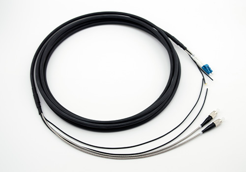 FTTA LC to FC 2core4core BBURRU armored patch cordMilitary Outdoor Waterproof Fiber Patch Cable Assemblies