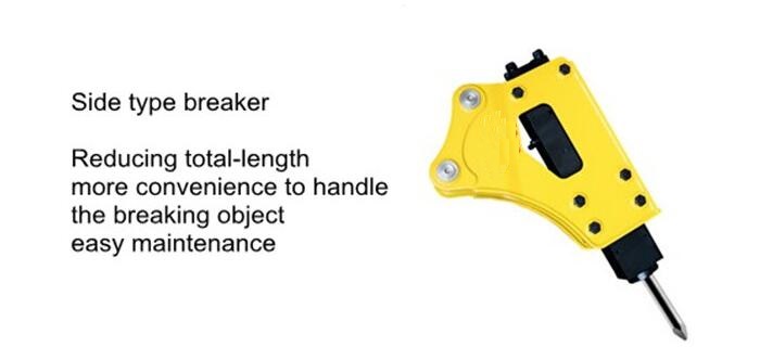 Side Type Hydraulic Breaker Hammer for Construction Mining Excavator Rock Breaker with Korea Technology