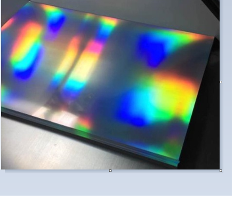 Holographic Foil Rainbow for making bank cards