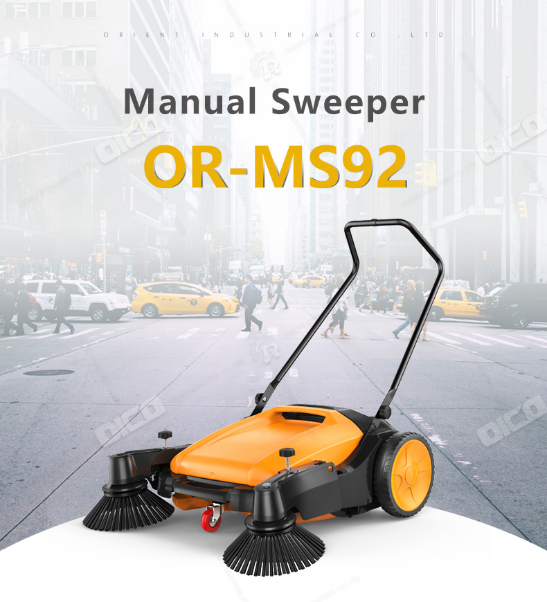 ORMS92 walk behind street sweeper outdoor road sweeper