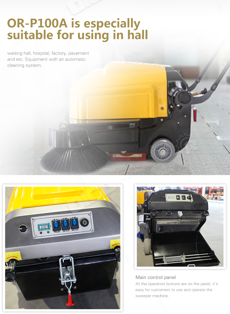 ORP100A walk behind electric road sweeper