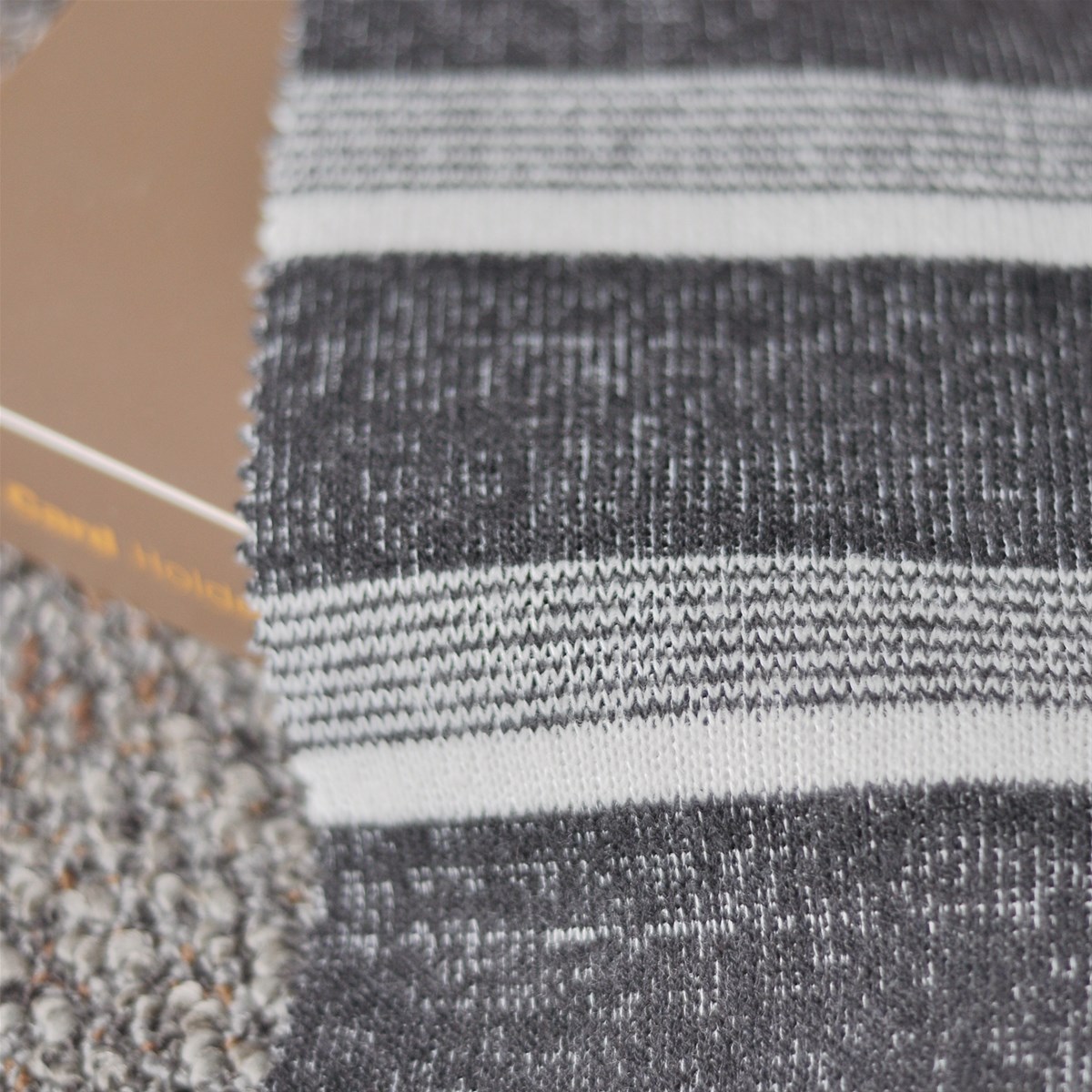 100 polyester polar fleece knitting fabrics stripe sweater outdoor wear fabric fall winter garment used