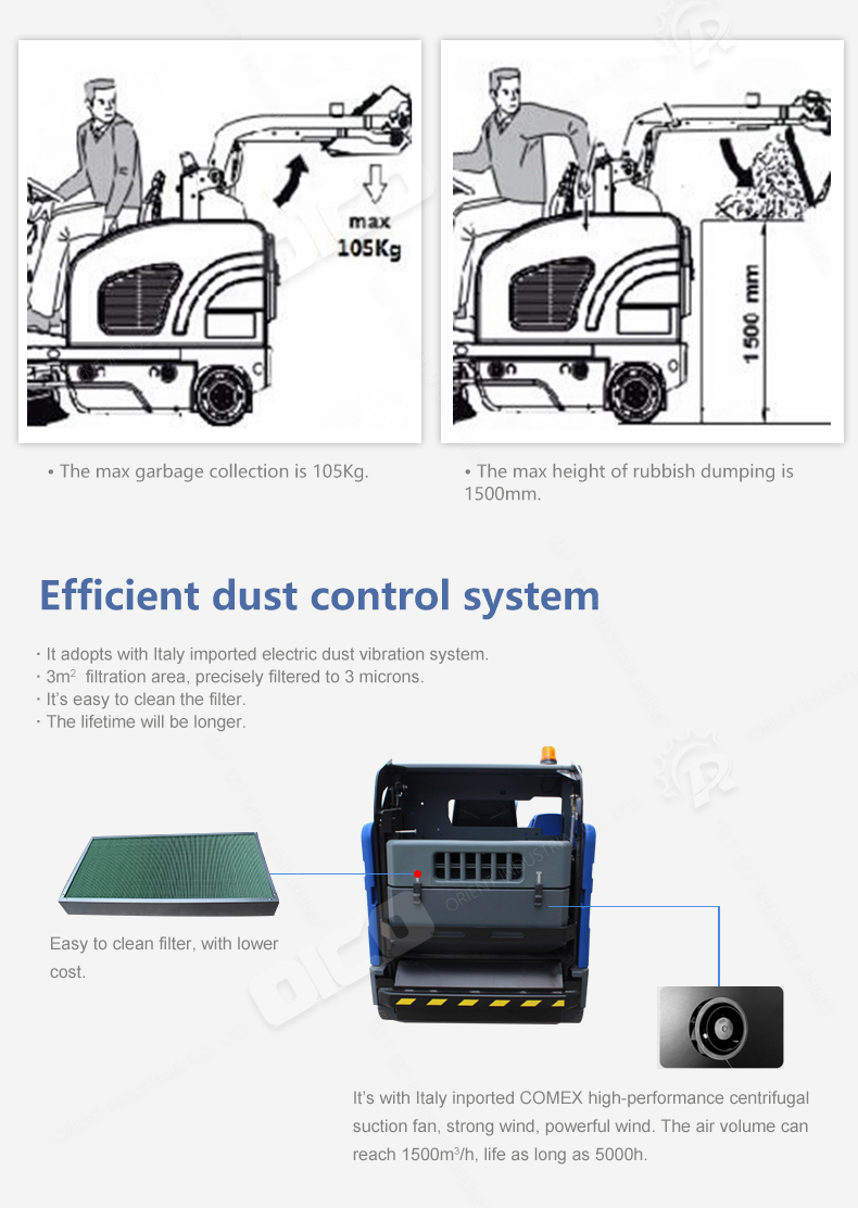 ORC200 DSelfDischarging Sweeper driveway cleaning road machines